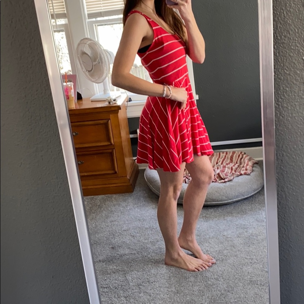 Red sun dress